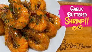 My Best Buttered Garlic Shrimp Recipe in 1 Minute [upl. by Nesahc]