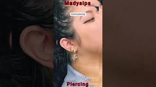 Conch piercingmadysips piercinglovers septumpiercing beauty piercings piercinglove bodypier [upl. by Wanids]