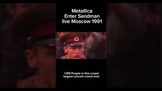 Metallica live in Moscow 1991 Enter Sandman Worldrecord for the largest crowd for a concert 16Mppl [upl. by Elata]