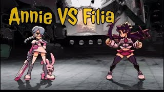 Annie VS Filia  SKULLGIRLS 2nd Encore [upl. by Maighdlin]