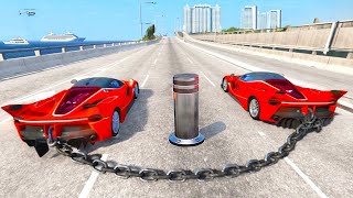 Satisfying Car Crash Game HIGH SPEED JUMPS 16 BeamNGDrive [upl. by Enaitsirk]