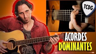 Como Tocar Acordes De Guitarra Acústica Para Principiantes 2 Dominantes 7 TCDG [upl. by Beeck]