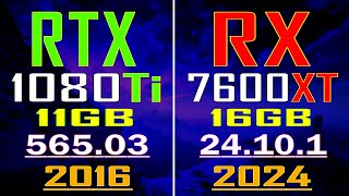 GTX 1080Ti vs RX 7600XT  NEW DRIVER [upl. by Nnaecyoj]