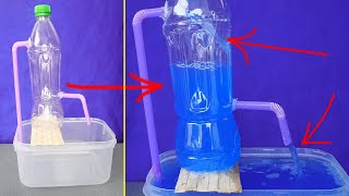 How to Make  Non stop water pump without electricity using waste plastic bottle at home  Volcano [upl. by Skier]