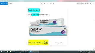 ให้ภาพเล่าเรื่อง Fusidic Acid ผสมใน Fucithalmic ยายอดฮิตหมอตา ฆ่า Saureus MRSA ได้ บ้าง [upl. by Koehler]