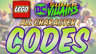 LEGO DC SuperVillains  All Character Codes [upl. by Navac]