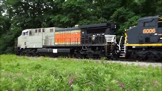 Norfolk Southern BNSF mixup Frankenstein and Australias Roy Hill Battery Locomotive seen [upl. by Aicilanna]