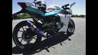 CFMoto 300ss Exhaust replacement [upl. by Notsnarc]