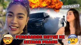 PINASABOG KOTSE NI ZEINAB PRANK [upl. by Ydollem663]