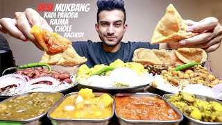 Rajma Chawal Kadi Pakoda Chole Chawal Puri  Luchi with Meeta Kaddu Aalu Jhol Samosa MUKBANG [upl. by Omik480]