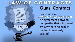 quotQuasiContractquot  The Indian contract act1872  VickyLawdition [upl. by Jojo]