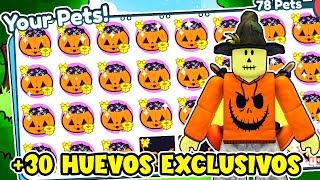 ABRO 30 HUEVOS EXCLUSIVOS de HALLOWEEN en PET SIMULATOR X  Roblox [upl. by Airak]