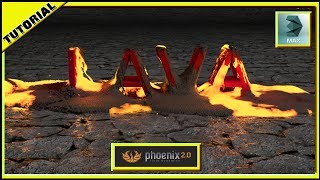 COMO HACER LAVA EN 3D MAX TUTORIAL  phoenix fd [upl. by Drazze]