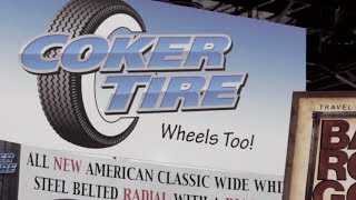 SEMA 2013  Coker Tires new Radial Tire with the Bias Ply Look [upl. by Saxena]