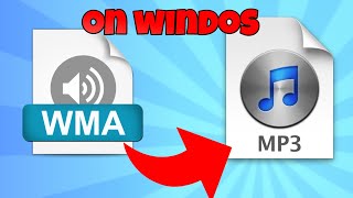 how to convert wma to mp3 on windows [upl. by Acirderf]