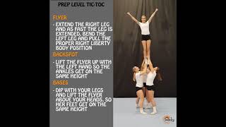 Prep level tictoc instructional video  cheerleading group stunts [upl. by Siegfried710]