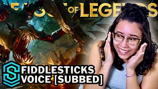 Fiddlesticks Voice Lines  First Time Reacting to League of Legends Cinematic [upl. by Rothschild]