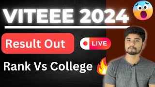 VITEEE 2024 Result OUT Rank vs College Branch Cutoff VT Vellore Chennai Bhopal [upl. by Olivia591]