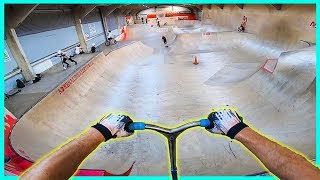 BIGGEST SKATEPARK IN UK ON SCOOTER [upl. by Topping]