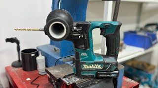 Drill Metal with Rotary Hammer Makita HR166D [upl. by Nevai215]