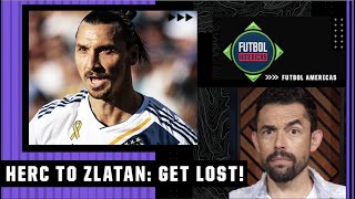 GET LOST Herculez Gomez hits back at Zlatan’s MLS comments 👀 🍿  Futbol Americas [upl. by Avie]