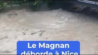 A Nice le Magnan a débordé au niveau du boulevard de la Madeleine [upl. by Aihsyn]