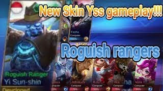 GAMEPLAY NEW SKIN YSS ROGUISH RANGER • MOBILE LEGENDS [upl. by Kalmick]