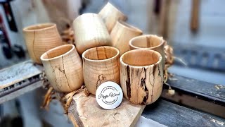 Crafting Elegance Turning Spalted Maple into a Stunning Coffee Mug  Woodturning Art [upl. by Reta]