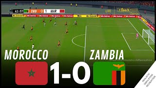 المغرب 10 زامبيا أبرز أحداث المباراة • محاكاة لعبة فيديو AFCON2023 [upl. by Valsimot]