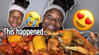 OMG THE BEST SEAFOOD BOIL MUKBANG GONE WRONG 👀😱 [upl. by Barber]