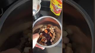 Healthy makhana milkshake with some peanut butter and overnight soaked dry fruits and dates [upl. by Flessel]