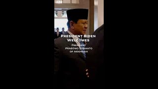 President Biden welcomes President Prabowo Subianto of Indonesia to the White House [upl. by Leese675]