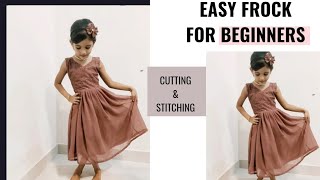 Easy Frock cutting and stitching for beginners [upl. by Letram539]