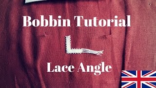 Bobbin lace  how to make angles ENG [upl. by Doralynne414]