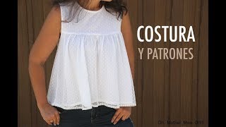 DIY Costura Como hacer Blusa Plumeti patrones gratis [upl. by Enitsenre215]