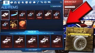 x5 OCTANE TRADE UPS  Trading Up All Of My Painted Imports For Rare Exotics In Rocket League [upl. by Einna]