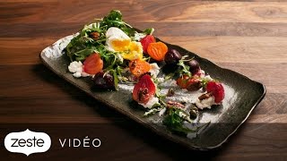 Recette de salade de betteraves et chèvre frais  Zeste [upl. by Llecram]