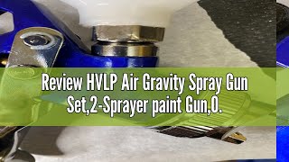 Review HVLP Air Gravity Spray Gun Set2Sprayer paint Gun08mm 150ml amp 14mm 600ml Auto Gravity Fee [upl. by Mamoun916]