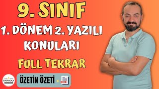 9 SINIF TÜRK DİLİ VE EDEBİYATI 1 DÖNEM 2 YAZILI KONULARI FULL TEKRAR [upl. by Kronick]