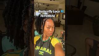 Butterfly locs🦋 Tutorial ✨ natsworld butterflylocs [upl. by Jerrold]