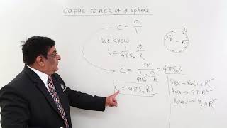 Class 12th – Capacitance of a Sphere  Electrostatic Potential and Capacitance  Tutorials Point [upl. by Elephus]