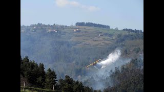 Feu forêt et Canadair à Tiranges [upl. by Iveel]