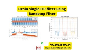 Single FIR filter Design in MATLAB  Band Stop Filter 89 [upl. by Coonan114]