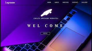 Create Awesome Home Page using HTML CSS with source code [upl. by Cir69]