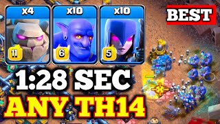 TH14 NEW ATTACK STRATEGY GOLEM BOWLER WITCH ATTACK  CLASH OF CLANS  CWL  TH14 ATTACK STRATEGY [upl. by Lauer461]