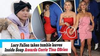 Lucy Fallon takes tumble leaves Inside Soap Awards Corrie Tina OBrien [upl. by Negem]