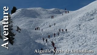 Ski de randonnée  Aiguille Verte de Chinaillon [upl. by Yrovi747]