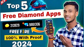 Top 5  Free Fire max Diamond App 2024  Free Diamond app  How To Get Free Diamonds In Free Fire [upl. by Lati]