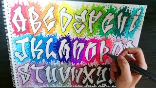 Abecedario en graffiti con todas las letras [upl. by Avid146]