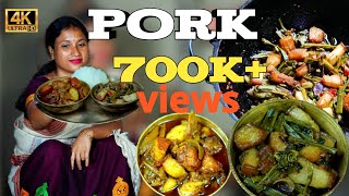 থলুৱা পদ্ধতিৰে গাহৰিৰ মাংস । village style pork recipe । [upl. by Dolli573]